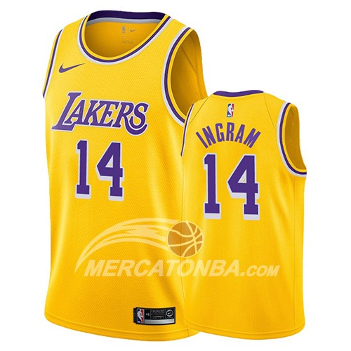 Maglia NBA Los Angeles Lakers Brandon Ingram Icon 2018 Giallo
